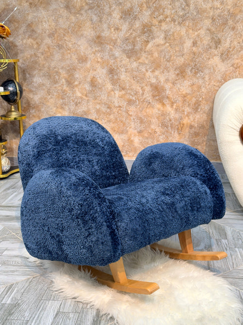 Cocon Home — Fauteuil à bascule bouclé pour enfant (2-7 ans)