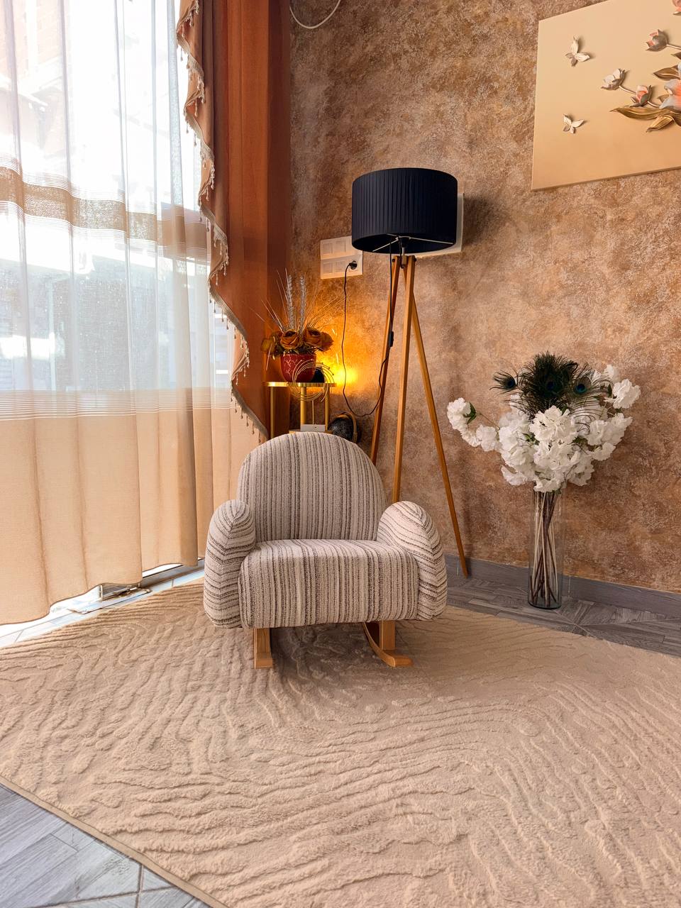 Cocon Home — Fauteuil à bascule bouclé pour enfant (2-7 ans)