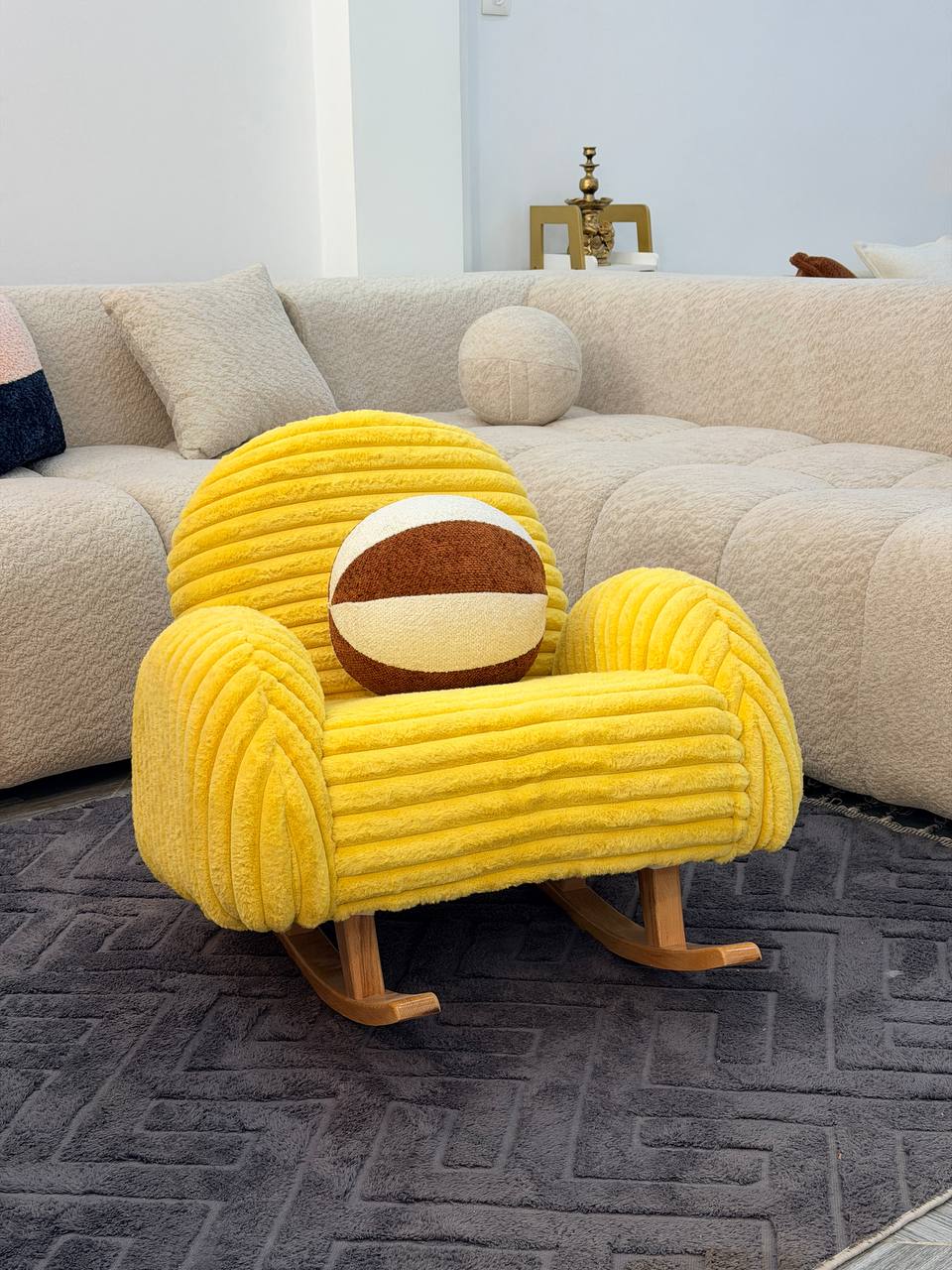 Cocon Home — Fauteuil à bascule bouclé